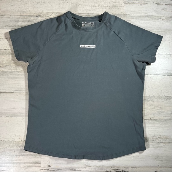 Alphalete Athletics Men’s SS Performance T-Shirt Slate Blue Workout Size Medium - Picture 1 of 5